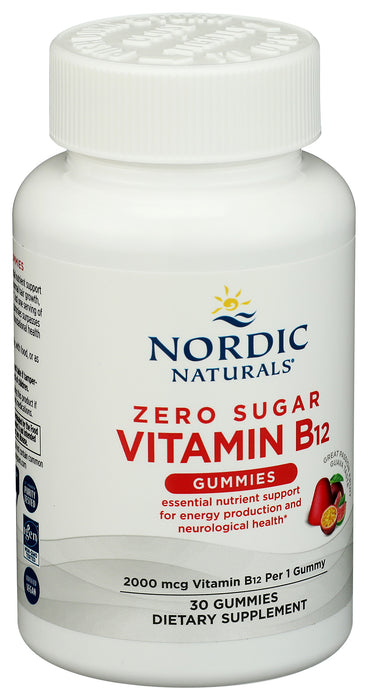 Zero Sugar Vitamin B12 Gummies 2000mcg, 30 gummy