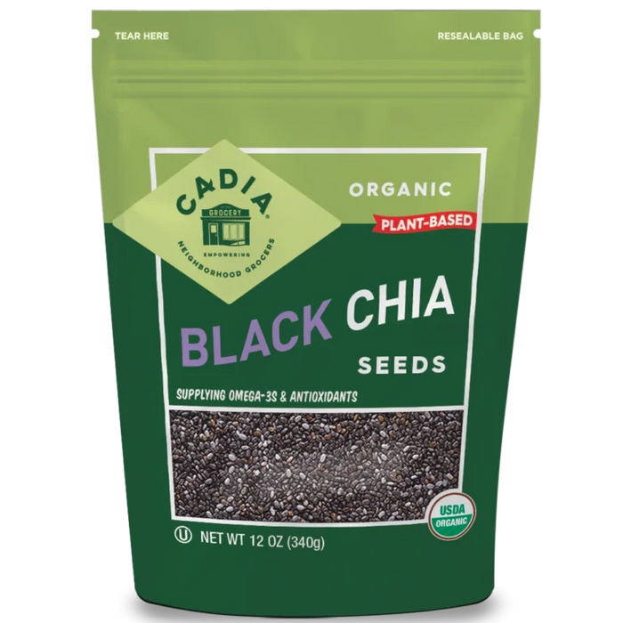 Black Chia Seeds, Org, 12 oz