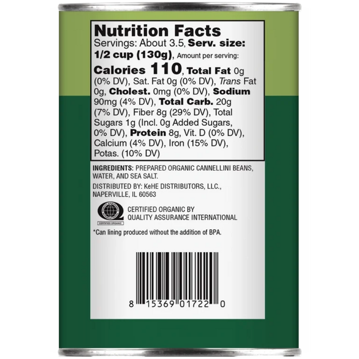 Cannellini Beans, Org, 15 oz