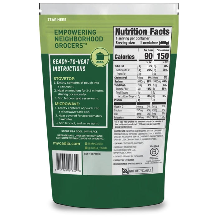 Creamy Mushroom Soup, Org, 14.1 oz