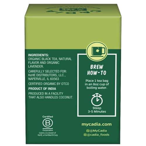 Earl Grey Lavender Black Tea, Org, 16 tbag