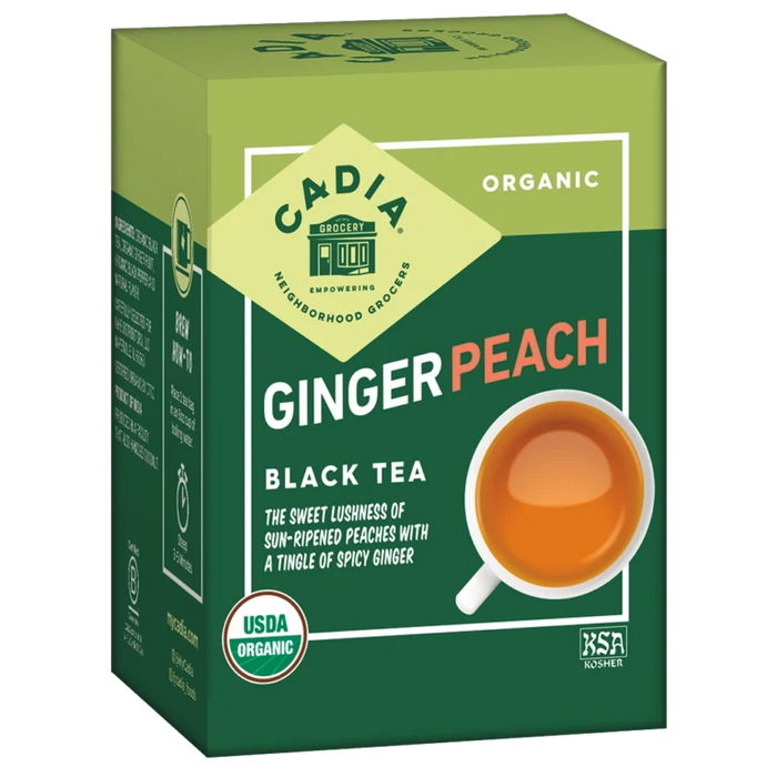 Ginger Peach Herbal Tea, Org, 16 tbag