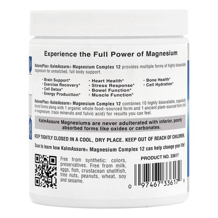 KalmAssure Magnesium Complex 12, Unflavored, 60 serv/300 g