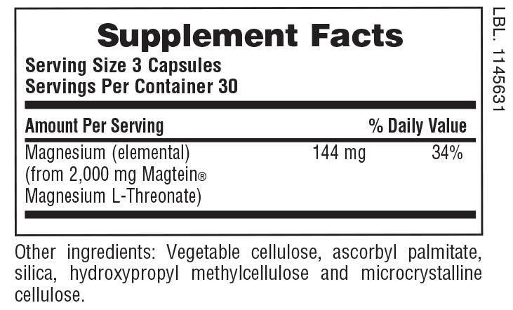 KalmAssure Magtein, Magnesium L-Threonate, 90 cap