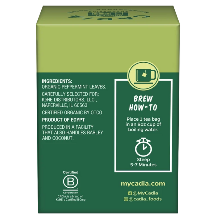 Peppermint Herbal Tea, Org, 16 tbag