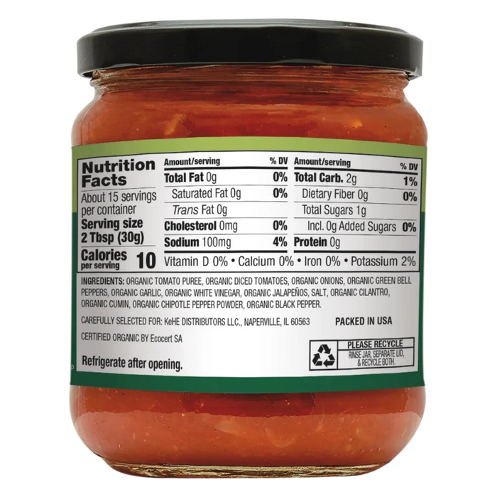 Salsa Medium, Org, 16 oz