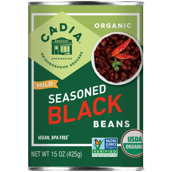 Seasoned Black Beans, Org, 15 oz