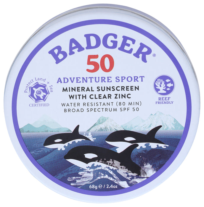 Adventure Sport Mineral Sunscreen Tin, 2.4 oz