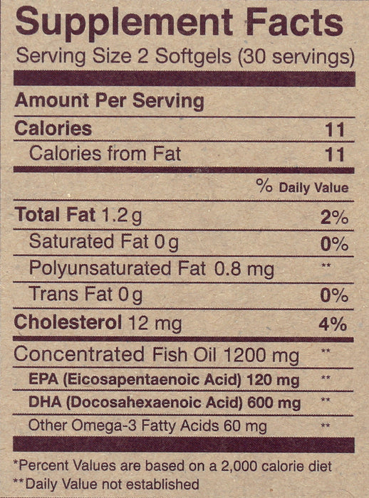 Prenatal DHA, 600/120mg, 60 sgel