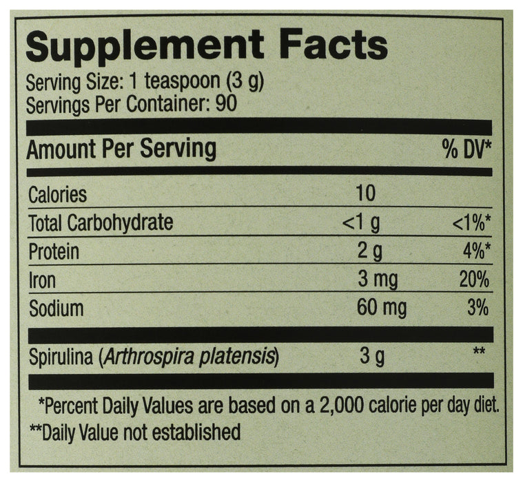 Hawaiian Spirulina Powder, 9.53 oz