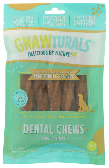 Peanut Butter Flv Dental Chews, Small-Medium Dog, 4.41 oz