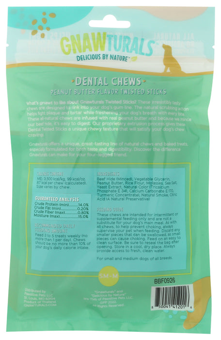 Peanut Butter Flv Dental Chews, Small-Medium Dog, 4.41 oz