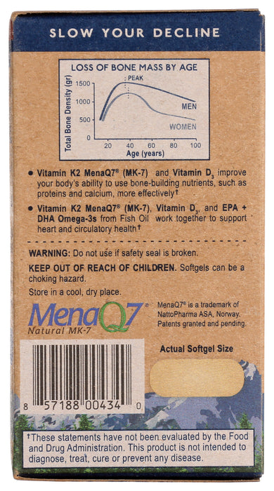 Vitamin K2 500mg/80mcg, 60 sgel