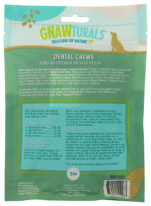 Peanut Butter Flv Mini Dental Chews, Small Dog, 3.95 oz