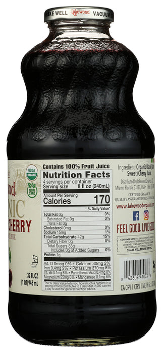 Pure Black Cherry Juice, Org, 32 fl oz