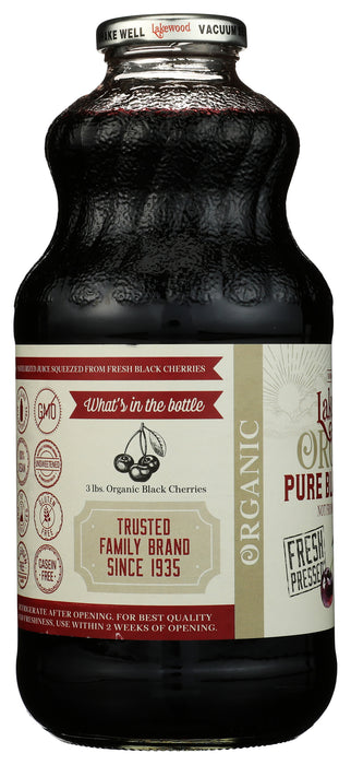 Pure Black Cherry Juice, Org, 32 fl oz