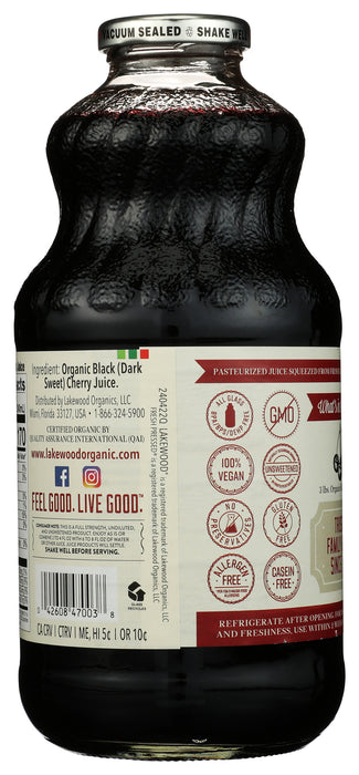 Pure Black Cherry Juice, Org, 32 fl oz