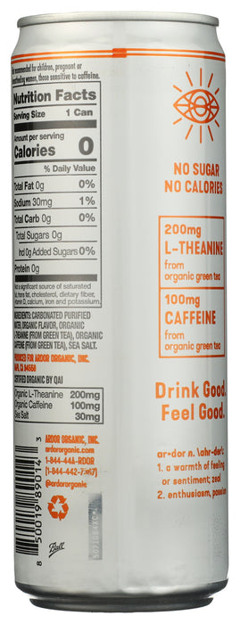 Sparkling Water Energy Drink, Mango, Org, 12 fl oz