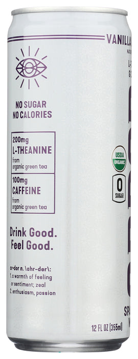 Sparkling Water Energy Drink, Vanilla Blackberry, Org, 12 fl oz