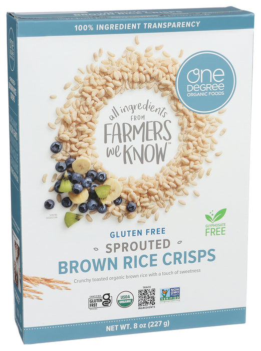 Sprouted Brown Rice Crisp Cereal, Org, 8 oz