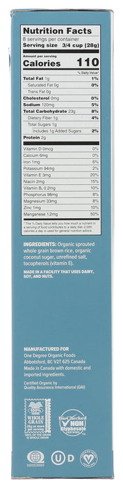 Sprouted Brown Rice Crisp Cereal, Org, 8 oz