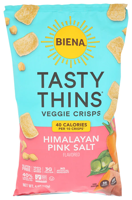 Tasty Thins Veggie Crisps, Himalayan Pink Salt, 4 oz