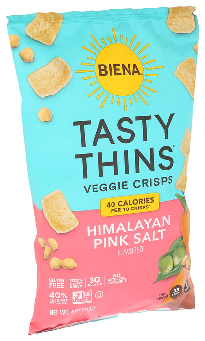 Tasty Thins Veggie Crisps, Himalayan Pink Salt, 4 oz