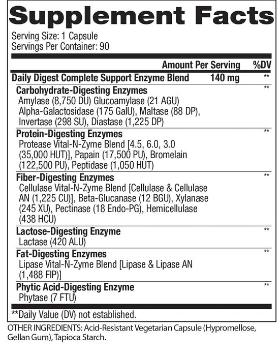 Daily Digest Complete Enzymes, 90 cap