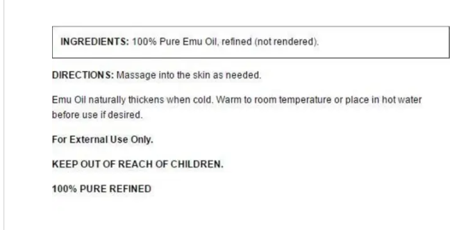 Pure Emu Oil, 2 fl oz