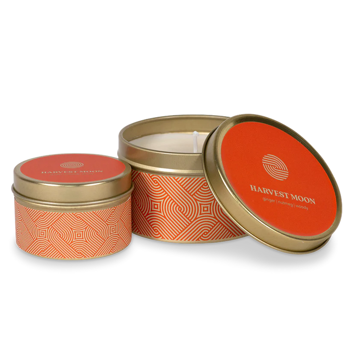 Seasonal Candle Tin Floral, Harvest Moon, 2 oz
