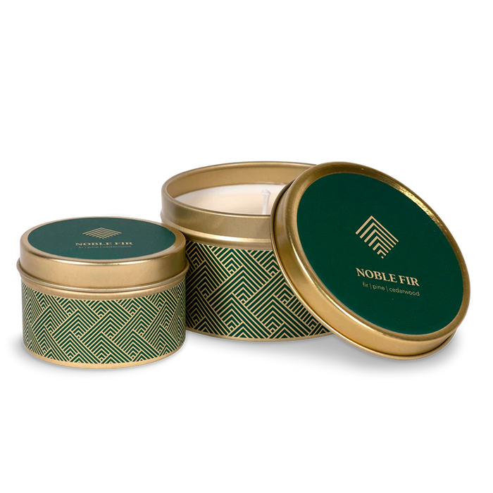 Seasonal Candle Tin Floral, Noble Fir, 2 oz