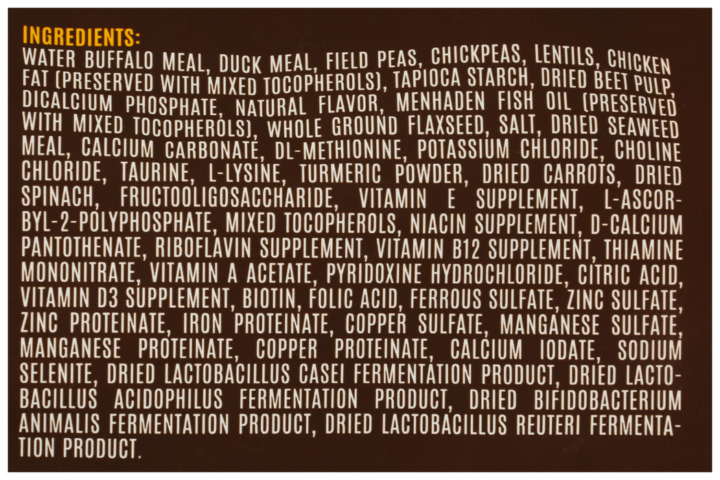 Water Buffalo & Duck Meal Dry Dog Food, 3.5 lb