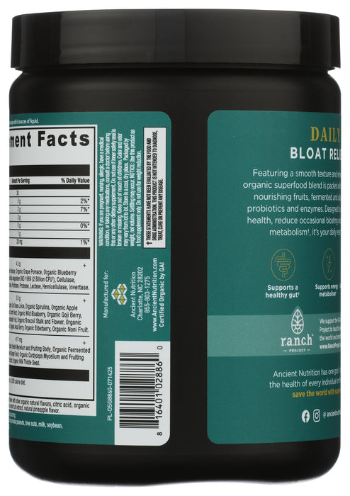 Super Greens Bloat Relief, Pineapple Orange, Org, 25 serv/8.6 oz
