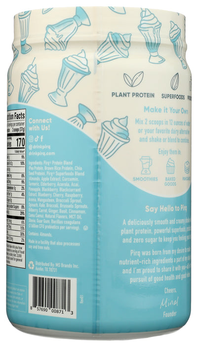 Plant Protein Powder with Superfoods, Vanilla, 18.27 oz
