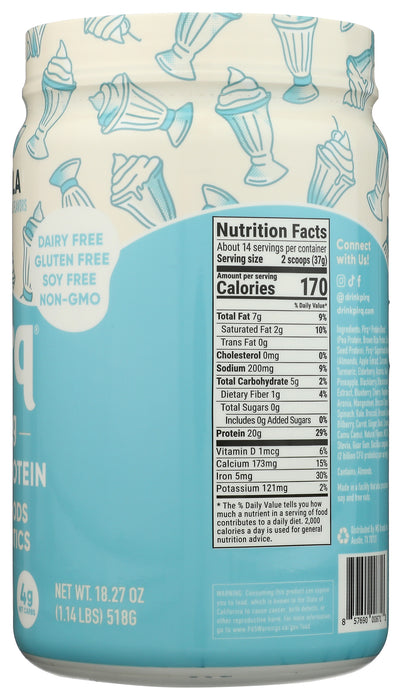 Plant Protein Powder with Superfoods, Vanilla, 18.27 oz