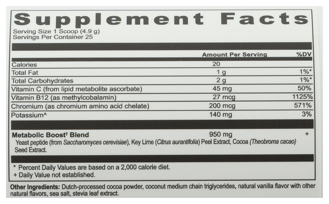 Active Peptides Metabolism Powder, Chocolate, 25 serv