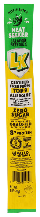 Beef Stick No Sugar, Jalapeno, GF, 1 oz