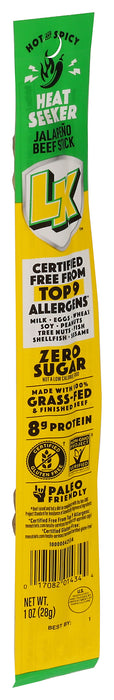Beef Stick No Sugar, Jalapeno, GF, 1 oz
