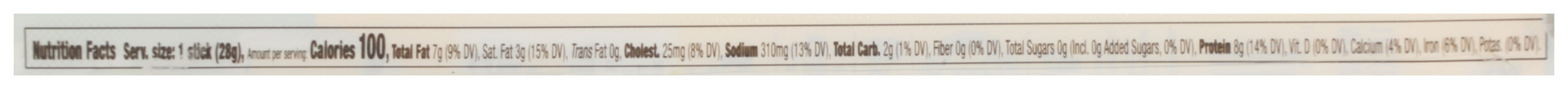 Beef Stick No Sugar, Jalapeno, GF, 1 oz