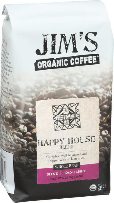 Happy House Blend, Whole Beans, Org, 12 oz