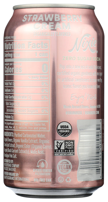 Strawberry Cream Zero Sugar 4pk, Org, 48 fl oz