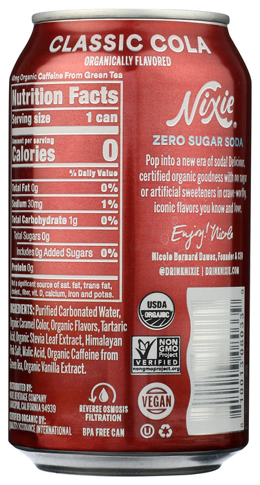 Classic Cola Zero Sugar 4pk, Org, 48 fl oz