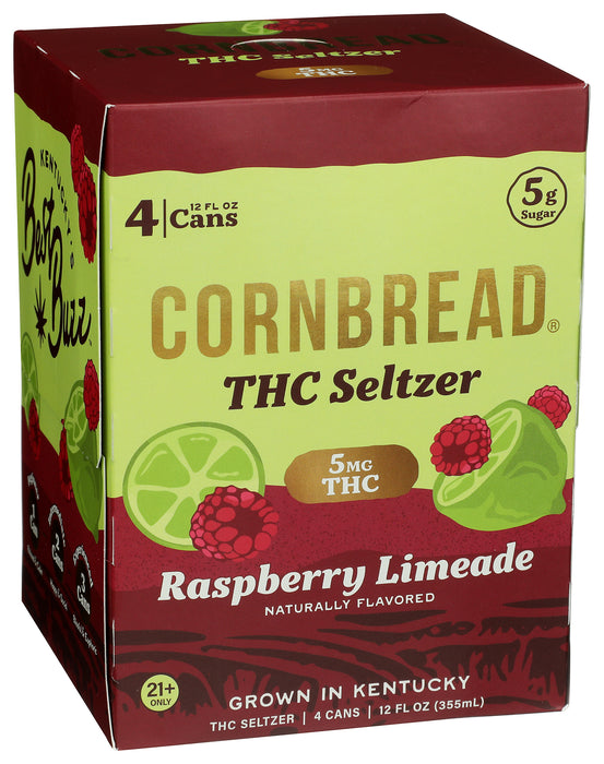 Best Buzz THC Seltzer, 5mg, Raspberry Limeade 4/12 fl oz