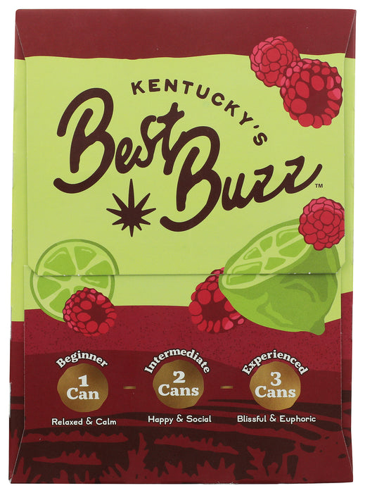 Best Buzz THC Seltzer, 5mg, Raspberry Limeade 4/12 fl oz