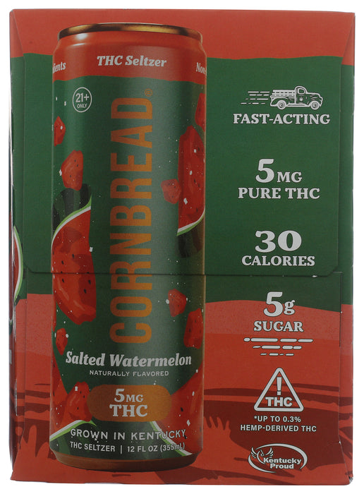 Best Buzz THC Seltzer, 5mg, Salted Watermelon, 4/12 fl oz