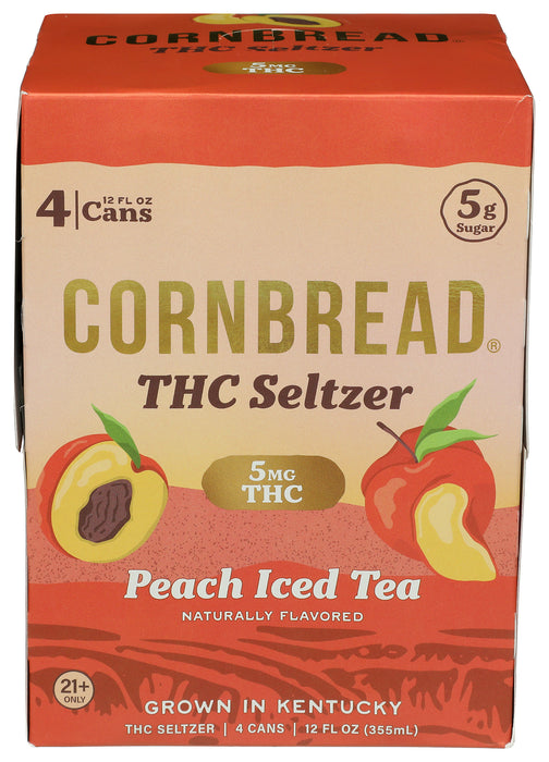 Best Buzz THC Seltzer, 5mg, Peach Iced Tea, 4/12 fl oz