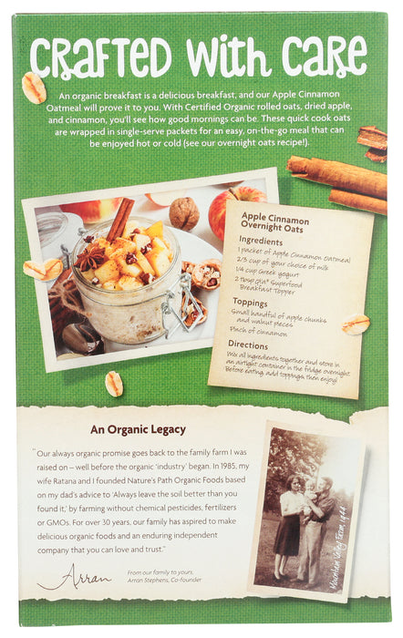 Apple Cinnamon Oatmeal, Org, 14 oz