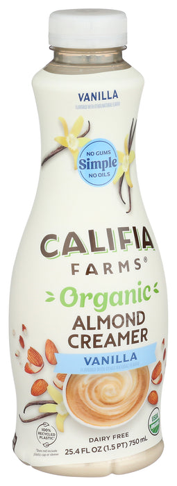 Almond Creamer, Vanilla, Org, 25.4 fl oz