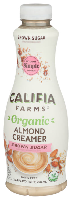 Almond Creamer, Brown Sugar, Org, 25.4 fl oz