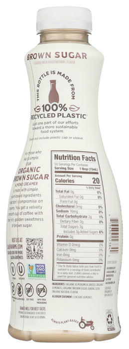 Almond Creamer, Brown Sugar, Org, 25.4 fl oz